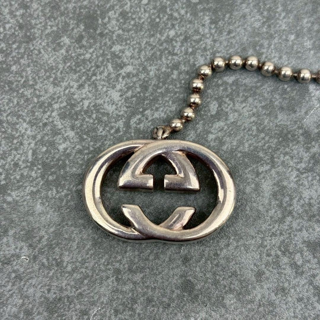 GUCCI Bracelet Bangle Interlocking Ball Chain Silver Women Accessory Authentic