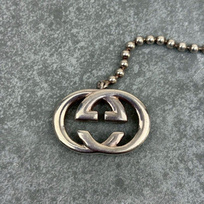 GUCCI Bracelet Bangle Interlocking Ball Chain Silver Women Accessory Authentic