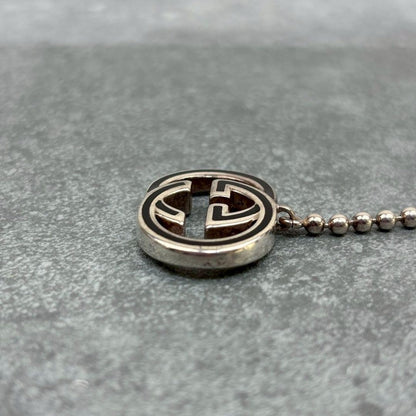 GUCCI Bracelet Bangle Interlocking Ball Chain Silver Women Accessory Authentic