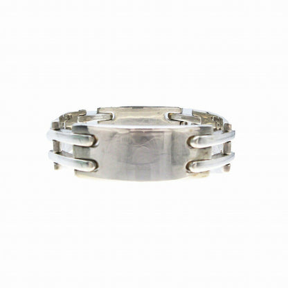 GUCCI Bracelet Bangle With Logo Link Silver 925 Women Accessory Authentic