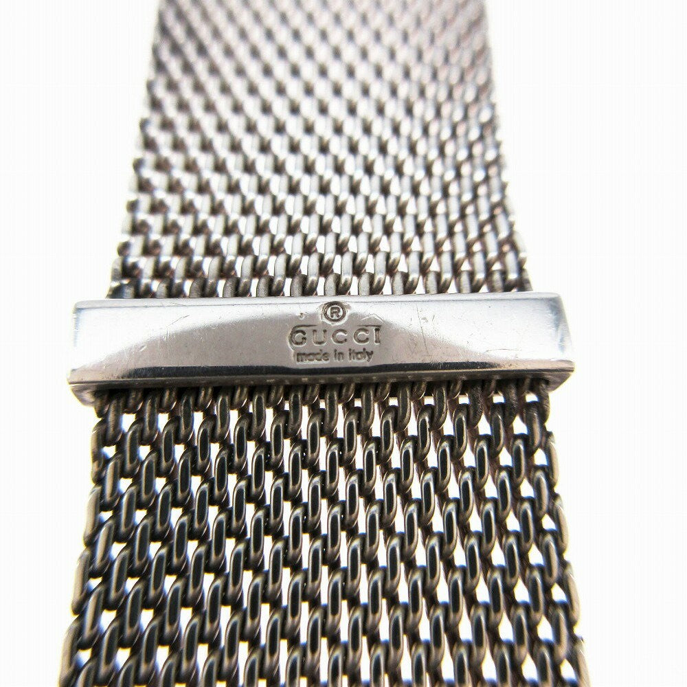 OLD GUCCI Bracelet Bangle Mesh Silver 925 Women Accessory Authentic