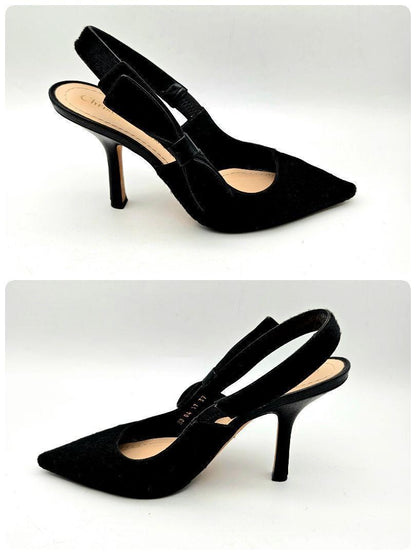 Christian Dior Shoes Pumps Heel EU 37 US 7 Black Authentic