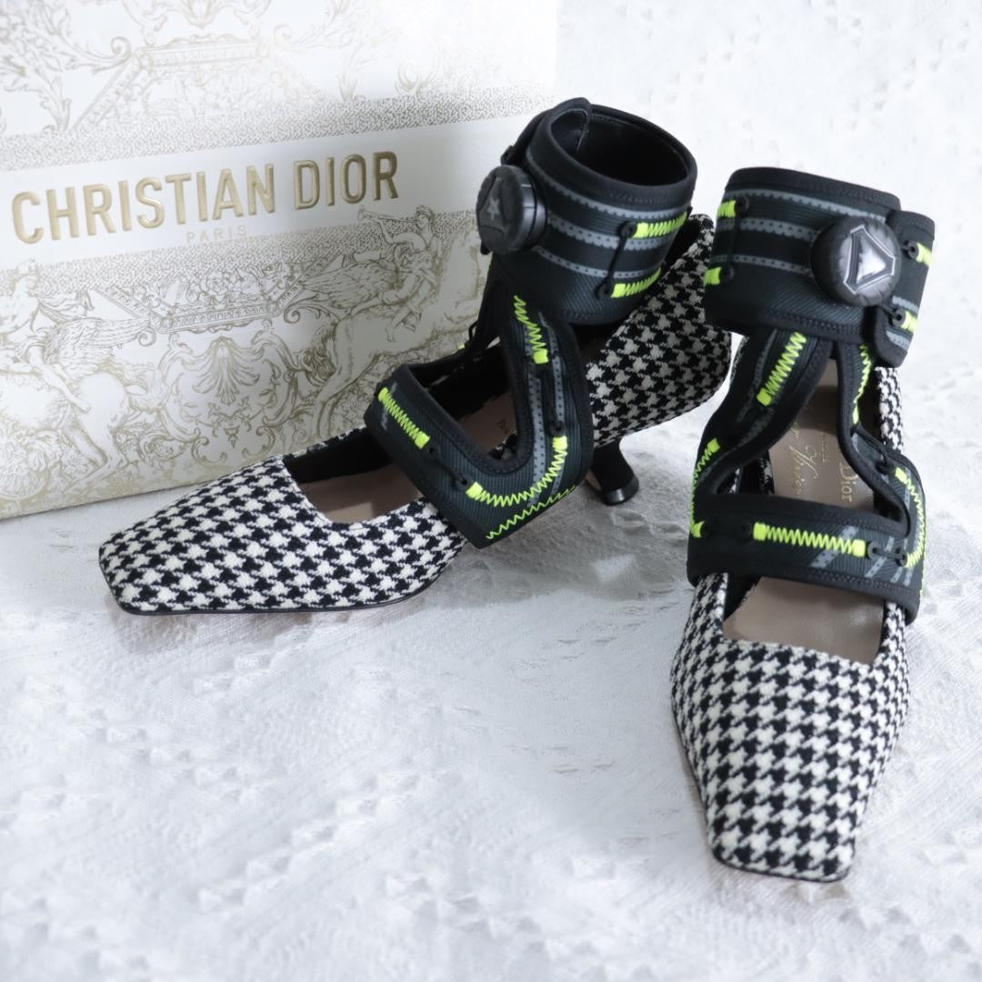 Christian Dior Shoes Pumps Heel Roger Vivier EU 35.5 US 5.5 Black White Auth
