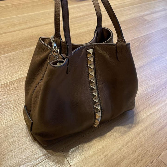 Valentino Hand Bag Tote Purse Studs Authentic