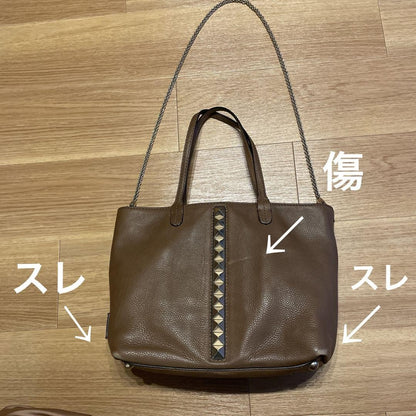 Valentino Hand Bag Tote Purse Studs Authentic