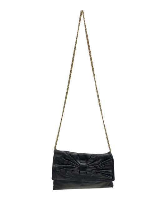 RED VALENTINO Shoulder Bag Purse Black Authentic