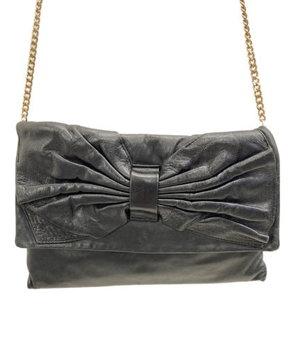 RED VALENTINO Shoulder Bag Purse Black Authentic