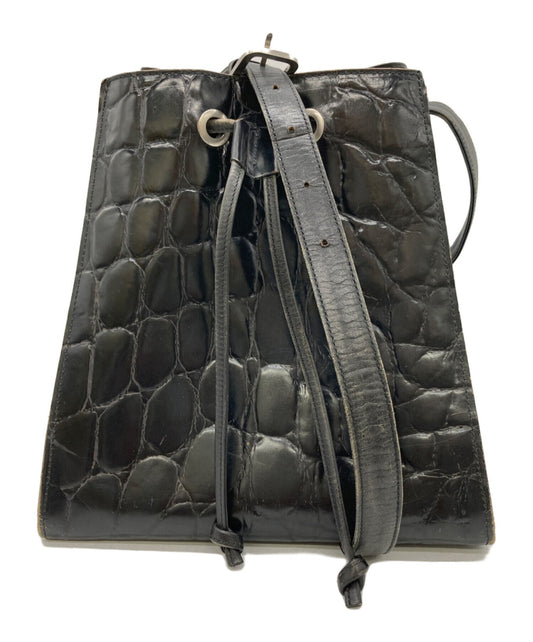 VERSACE Shoulder Bag Purse Black Authentic