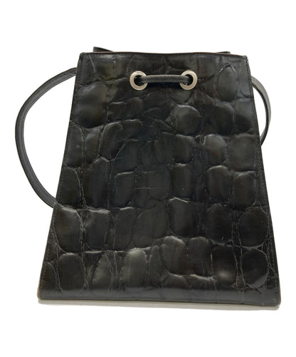 VERSACE Shoulder Bag Purse Black Authentic