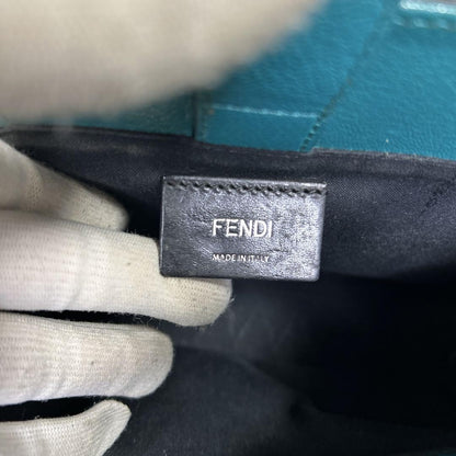 FENDI Shoulder Bag Purse 2Jours Green Blue Authentic