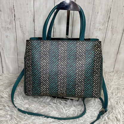 FENDI Shoulder Bag Purse 2Jours Green Blue Authentic