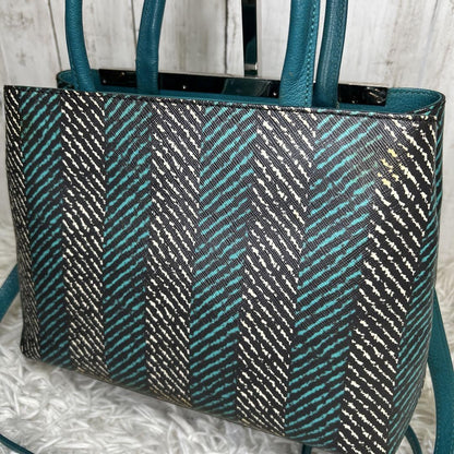 FENDI Shoulder Bag Purse 2Jours Green Blue Authentic