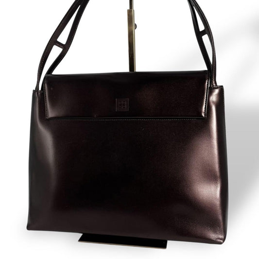GIVENCHY Handbag Purse shoulder bag 4G logo leather wine red Unisex Authentic