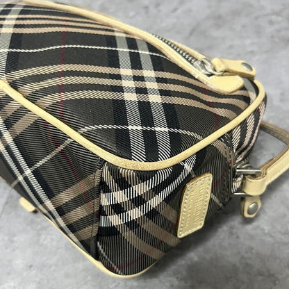 BURBERRY BLUE LABEL Shoulder Bag Purse Nova Check Gray Pink Authentic