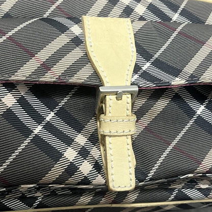 BURBERRY BLUE LABEL Shoulder Bag Purse Nova Check Gray Pink Authentic