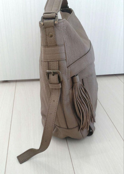 BURBERRY BLUE LABEL Shoulder Bag Purse Beige Authentic