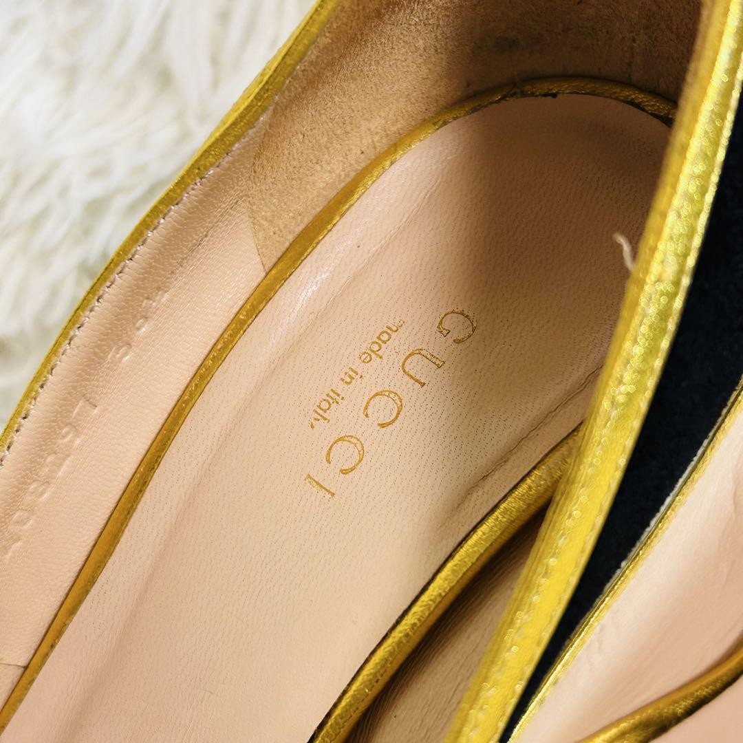 GUCCI Shoes Pumps Heel EU 36.5 US 6.5 Suede Black Authentic