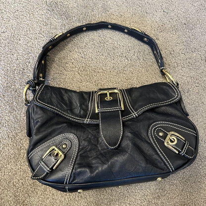 Dolce & Gabbana Hand Bag Tote Purse Leather Black Authentic