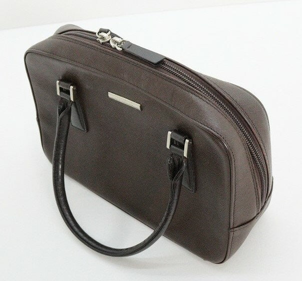 BURBERRY Bag Nova Check Logo Plate Hand Tote Purse