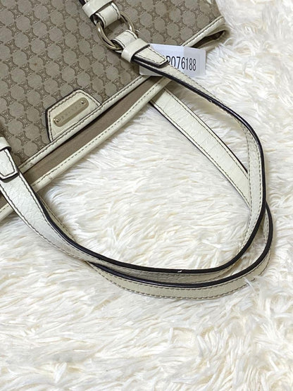 CELINE tote bag Purse Macadam  Canvas Leather Beige Women's Used Authentic