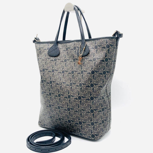 CELINE tote bag Purse Horse carriage Leather convertible Authentic Used Women's