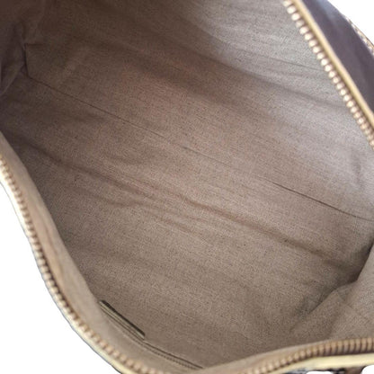 CELINE handbag Purse Triomphe Mini Boston Bag Leather Brown Women's Authentic