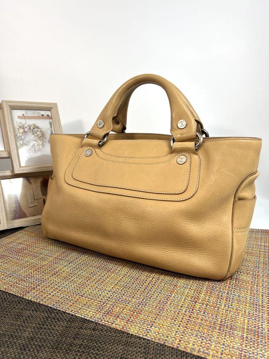 CELINE handbag Purse Boogie Bag Leather Used Women's Authentic