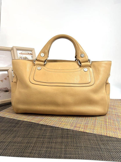 CELINE handbag Purse Boogie Bag Leather Used Women's Authentic