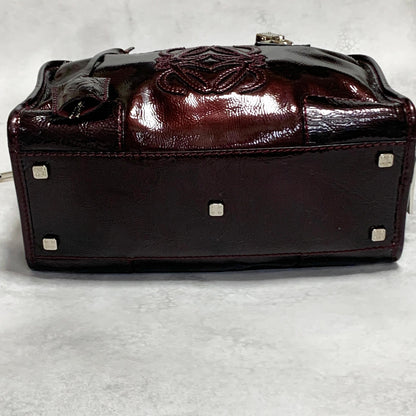LOEWE Bag Amazona Anagram Patent Handbag Tote Purse Patent Used Women's Auth