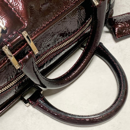 LOEWE Bag Amazona Anagram Patent Handbag Tote Purse Patent Used Women's Auth