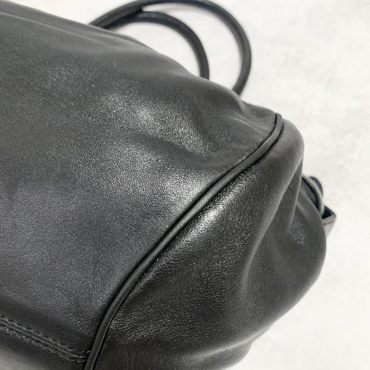 Salvatore Ferragamo Bag Gancini Hand Tote Purse Leather Black Silver Authentic