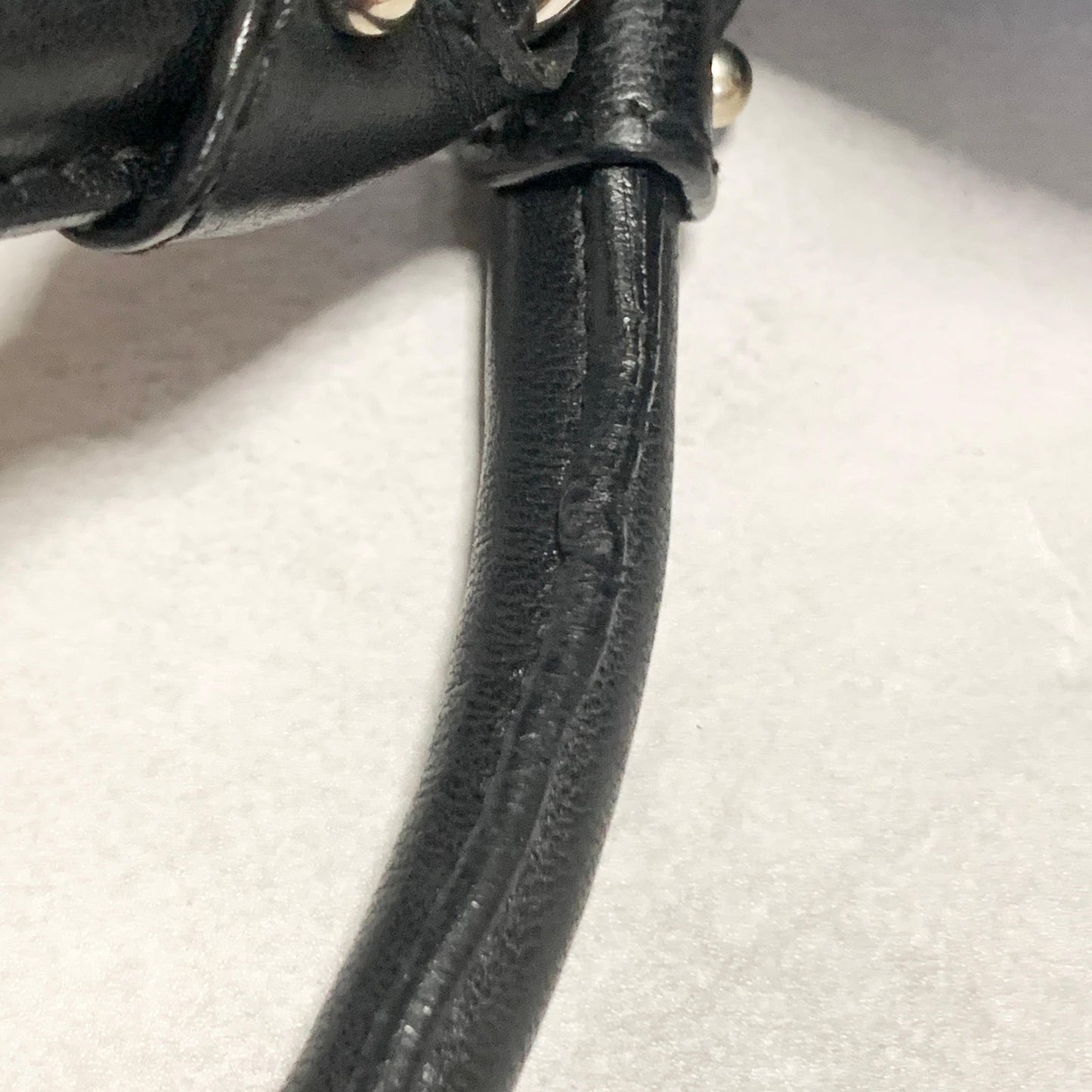 Salvatore Ferragamo Bag Gancini Hand Tote Purse Leather Black Silver Authentic
