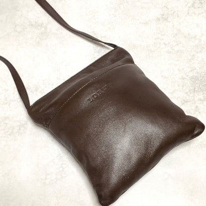 LOEWE Bag Anagram Shoulder Purse Leather Brown  Used Women's Authentic