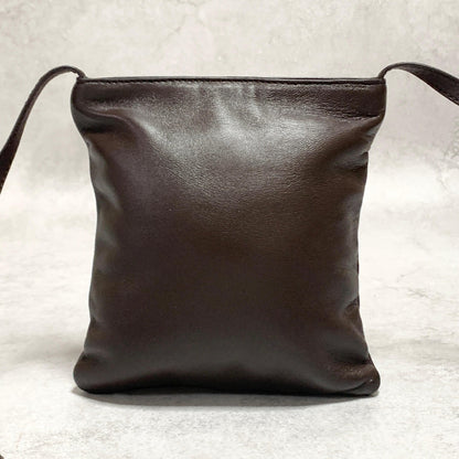LOEWE Bag Anagram Shoulder Purse Leather Brown  Used Women's Authentic