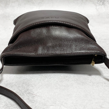 LOEWE Bag Anagram Shoulder Purse Leather Brown  Used Women's Authentic