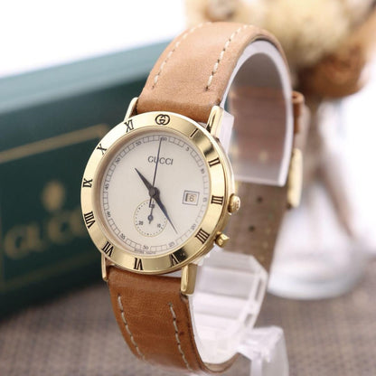 GUCCI 3800Jr Quartz Watch Wristwatch Gold Women's Authentic