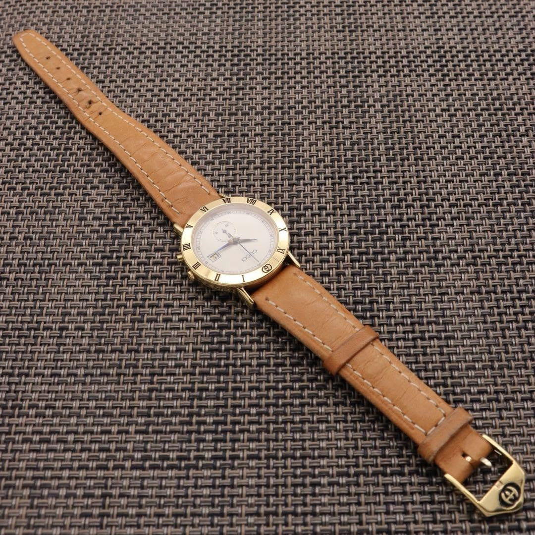 GUCCI 3800Jr Quartz Watch Wristwatch Gold Women's Authentic