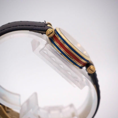 GUCCI Quartz Watch Wristwatch White Blue Black Women's Authentic