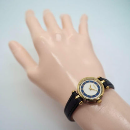 GUCCI Quartz Watch Wristwatch White Blue Black Women's Authentic