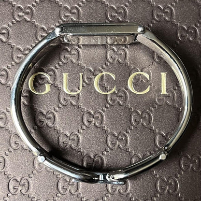 GUCCI 1500L Quartz Watch Wristwatch GG Silver Women's Authentic
