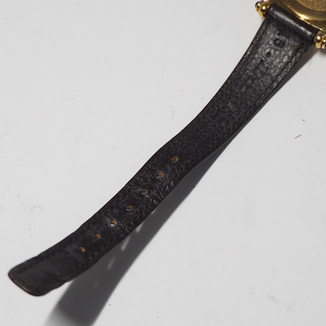 GUCCI Quartz Watch Wristwatch Gold Dark Brown Women's Authentic