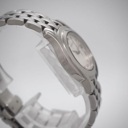 GUCCI 5500L Quartz Watch Wristwatch White Silver Women's Authentic