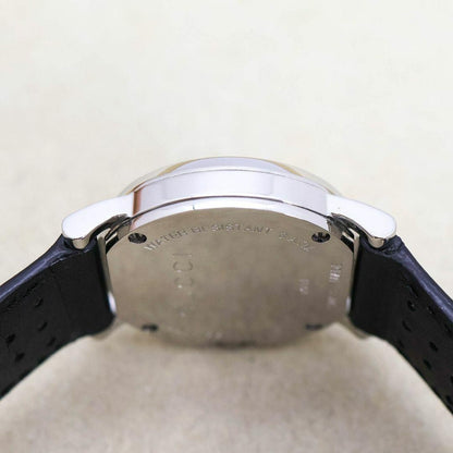 GUCCI 101L Quartz Watch Wristwatch Silver Black Women's Authentic