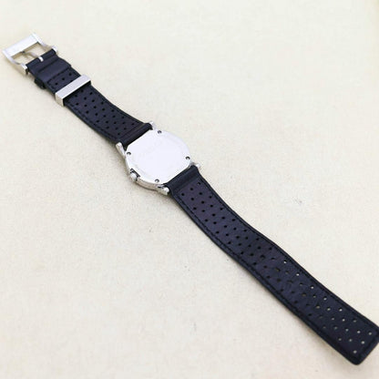 GUCCI 101L Quartz Watch Wristwatch Silver Black Women's Authentic