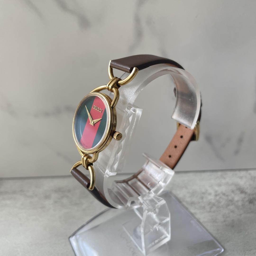 GUCCI 6000.2.L Quartz Watch Wristwatch Sherry Line Gold Women's Authentic