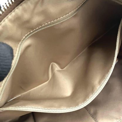 COACH Shoulder Bag Purse Signature Canvas Leather Beige Red Authentic
