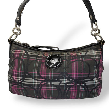 COACH Hand Shoulder Bag Purse Nylon Black Authentic