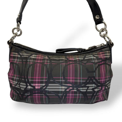 COACH Hand Shoulder Bag Purse Nylon Black Authentic