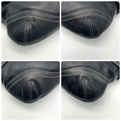 COACH Shoulder Bag Purse 2way Leather Black Authentic