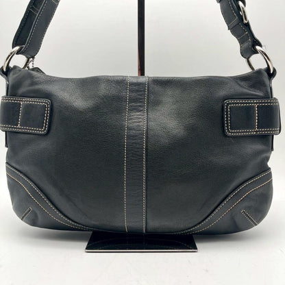 COACH Shoulder Bag Purse 2way Leather Black Authentic